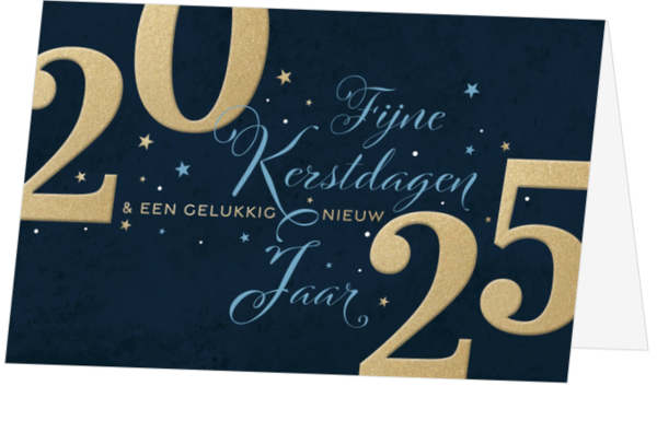 Kerstkaart - 2025 Goud