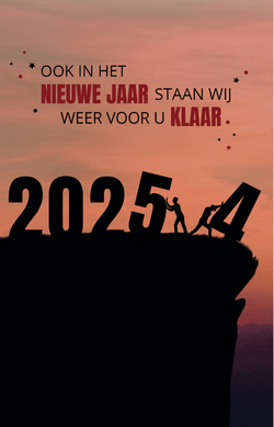 Kerstkaart   Hallo 2025 Achterkant/Voorkant