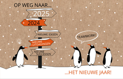 Kerstkaart   Wegwijzer 2025 Achterkant/Voorkant