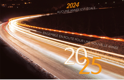 Carte de Vœux   En route vers 2025 Achterkant/Voorkant